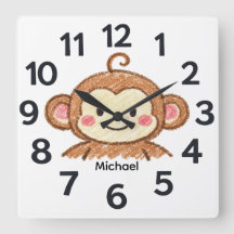 Personalisierte Kinderwanduhr