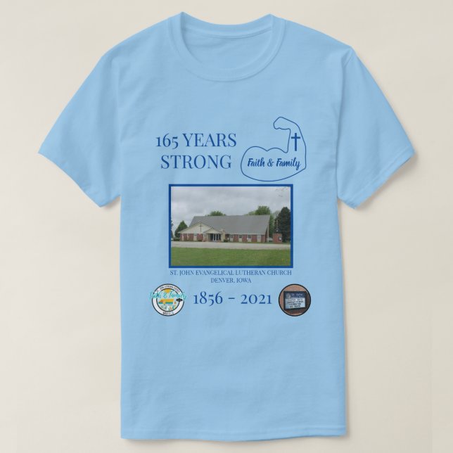 Personalisierte Kirchenfeier  T-Shirt (Design vorne)