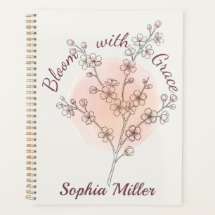 Personalisierte Kirschblüten-Blumen mit individuel Planer