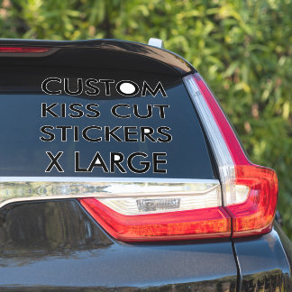 Personalisierte KISS-SCHNITTSTECKER 14"x14" XL Aufkleber