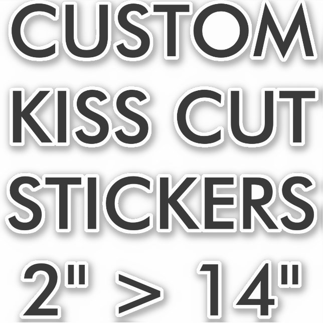 Personalisierte KISS-SCHNITTSTECKER 6"x6" MEDIUM Aufkleber (Vorderseite)