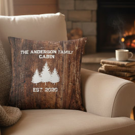 Personalisierte Kissen rustikale Holzhütte