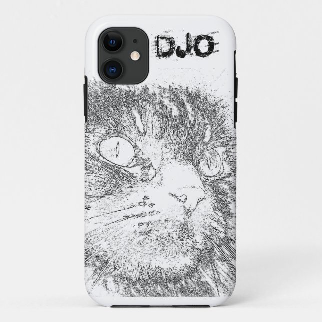 Personalisierte Kitty-Gesichts-Kontur Case-Mate iPhone Hülle (Rückseite)