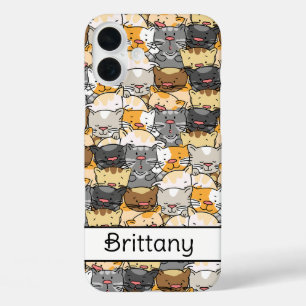 Personalisierte Kitty Katzen iPhone 16 Plus Hülle