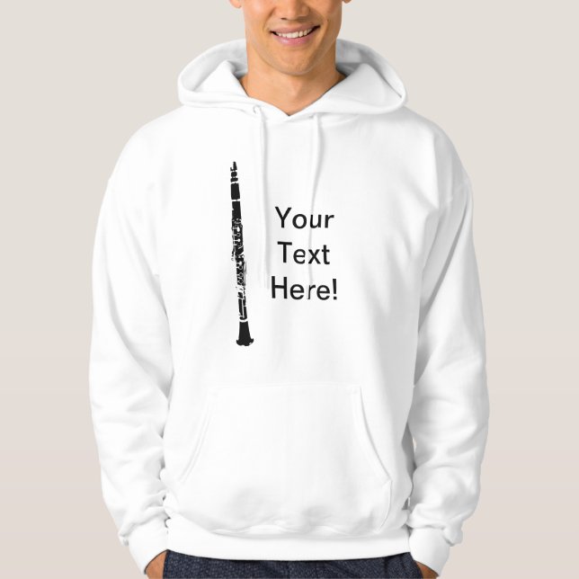 Personalisierte Klarinette Hoodie (Vorderseite)