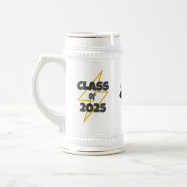 PERSONALISIERTE KLASSE 2025 ABSCHLUSS DABBING MALE BIERGLAS