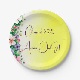 Personalisierte Klasse 2025 Pappteller