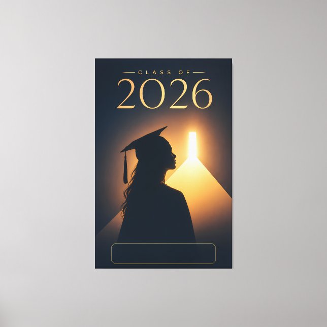 Personalisierte Klasse 2026 Future Grad Design Leinwanddruck (Vorderseite)