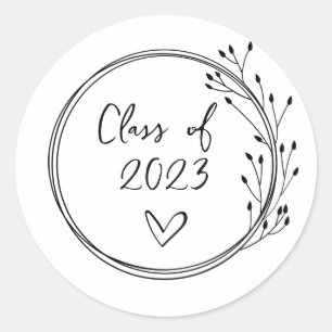 Personalisierte Klasse des Abschlusses Runder Aufkleber