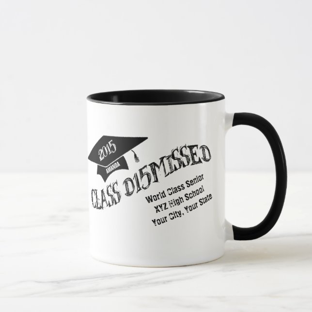 Personalisierte Klasse entließ Abschluss-Tasse Tasse (Rechts)