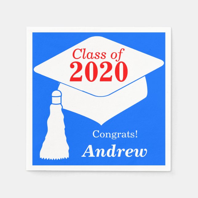 Personalisierte Klasse von Red White Blue 2024 Serviette (Vorderseite)