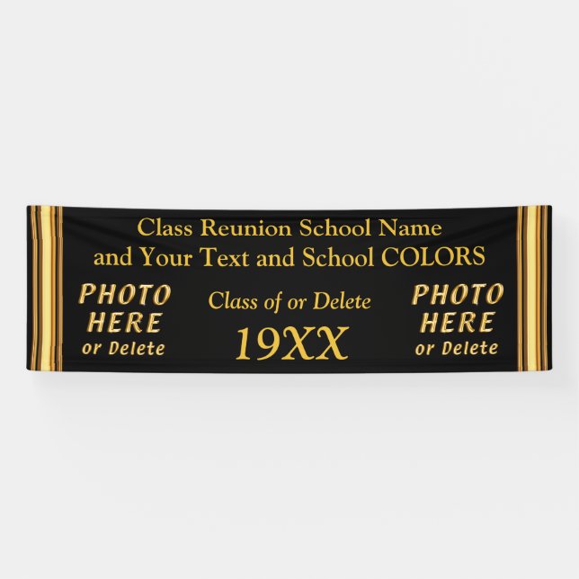 PERSONALISIERTE Klassen-Wiedersehen-Fahne in Ihren Banner (Horizontal)