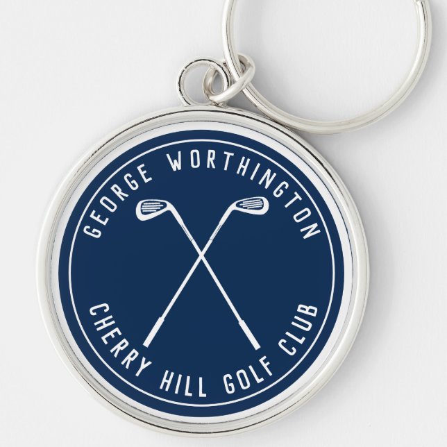 Personalisierte Klassik Custom Golf Club Marine Schlüsselanhänger (Vorne)