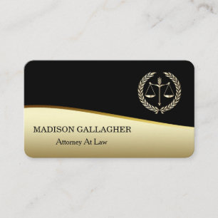 Personalisierte Klassische Anwalt Gold Justitia Wa Visitenkarte