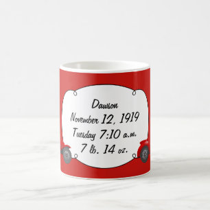 Personalisierte klassische Baby-Junge-Stat-Geschen Kaffeetasse