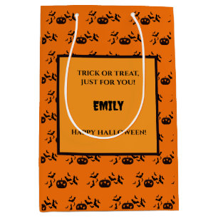 Personalisierte klassische Halloween-Geschenktasch Mittlere Geschenktüte