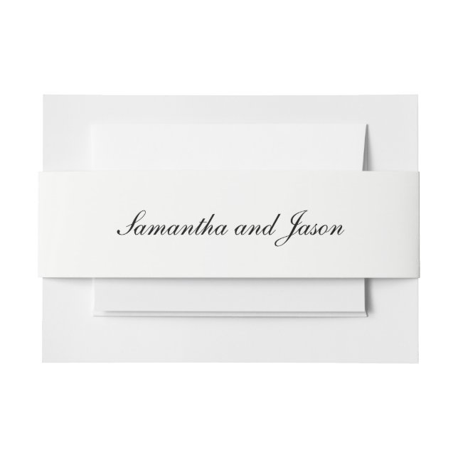 Personalisierte Klassische Hochzeitsschrift Einladungsbanderole (Vorderseite Beispiel)
