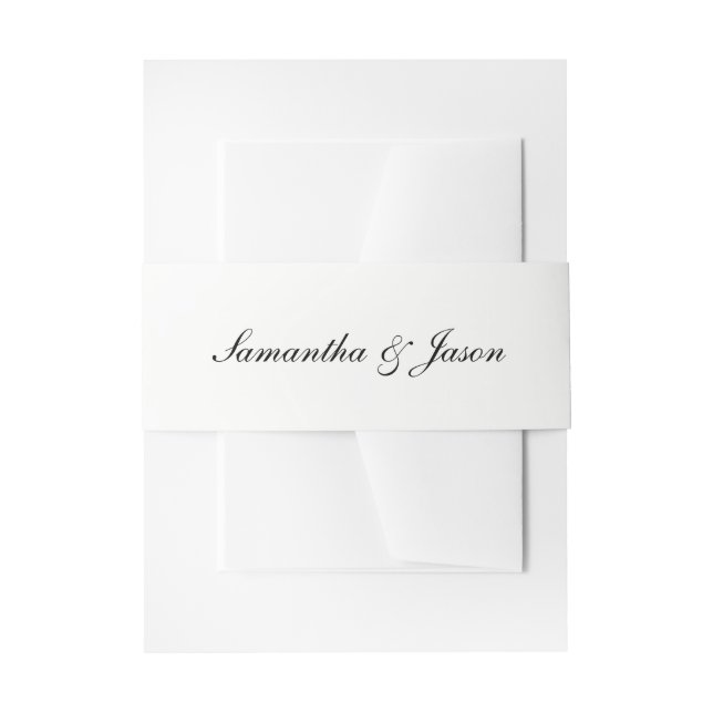 Personalisierte Klassische Hochzeitsschrift Einladungsbanderole (Vorderseite Beispiel)
