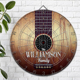 Personalisierte klassische Holzgitarre Dartscheibe