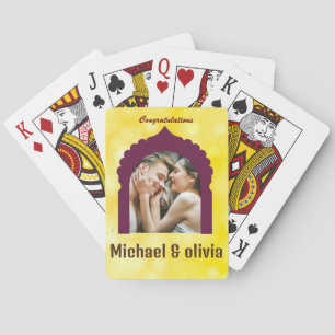 Personalisierte klassische Spielkarten als Hochzei