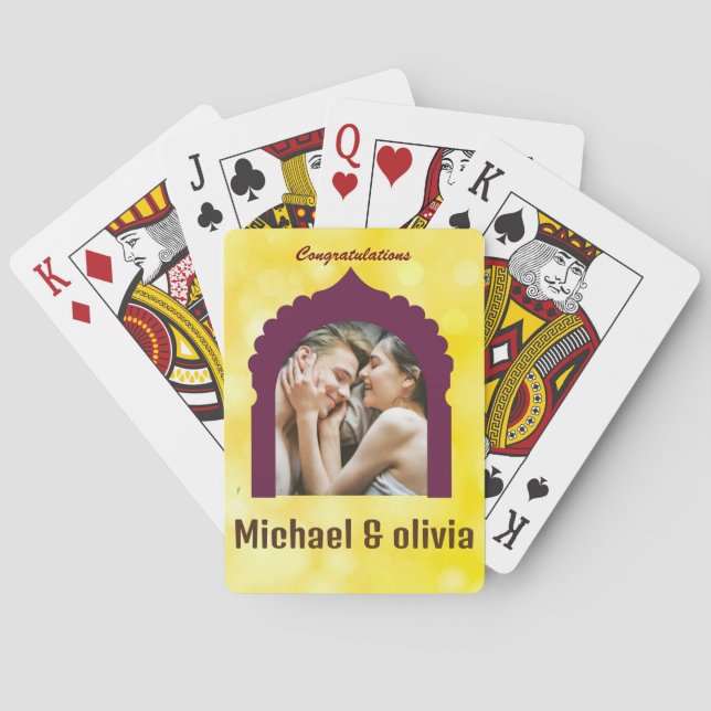 Personalisierte klassische Spielkarten als Hochzei (Rückseite)