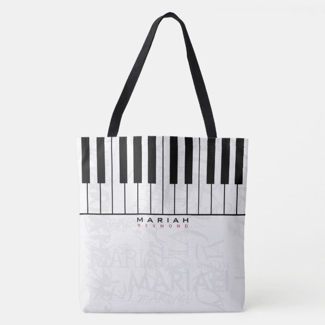 Personalisierte Klaviermusik Tasche (Vorderseite)