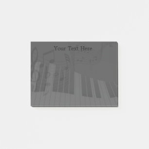 Personalisierte Klaviertastatur - Musiknotes poste Post-it Klebezettel