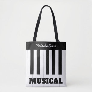 Personalisierte Klaviertasten Musik Musikinstrumen Tasche