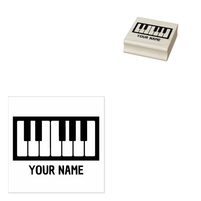 Personalisierte Klaviertasten Musikinstrument Gummistempel (Stempel)