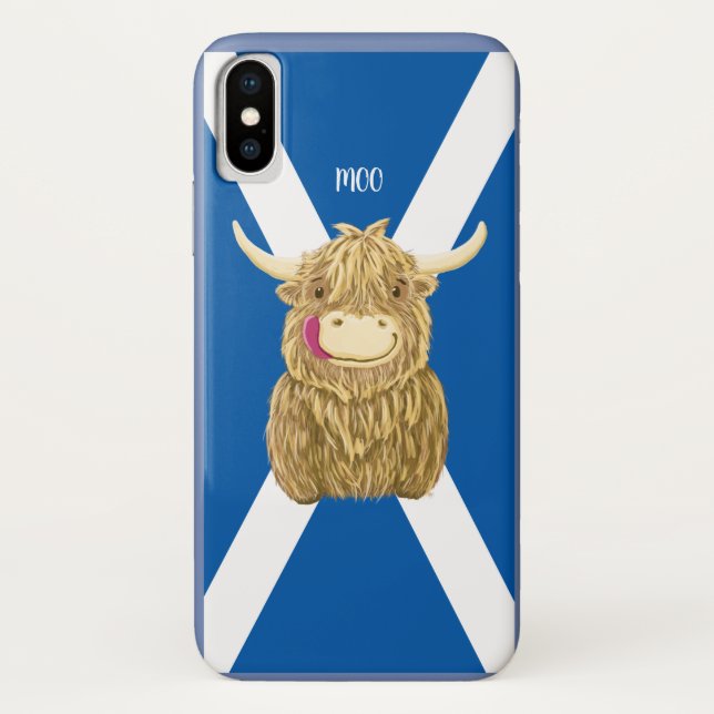 Personalisierte kleine Hamish Hochland-Kuh Case-Mate iPhone Hülle (Rückseite)