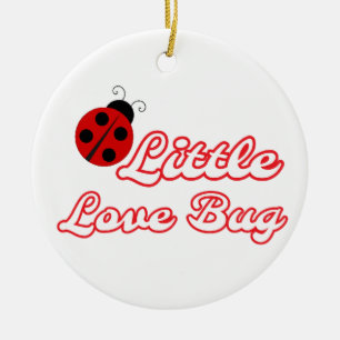 Personalisierte kleine Liebe Bug Ladybug Baum Keramik Ornament