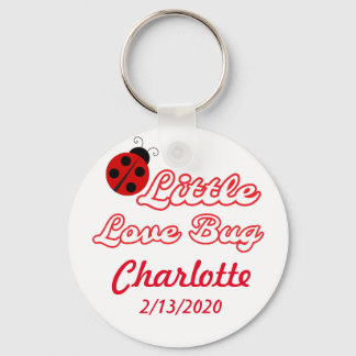 Personalisierte kleine Liebe Bug Ladybug Schlüsselanhänger