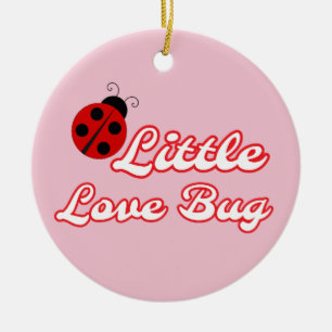 Personalisierte kleine Liebe Bug Ladybug Tree Keramik Ornament
