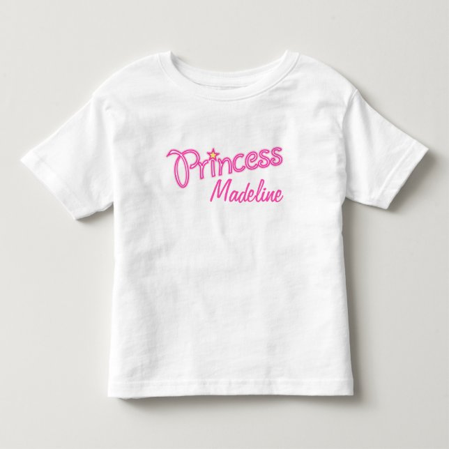 Personalisierte kleine Princess-Grafik-Text-Girls Kleinkind T-shirt (Vorderseite)