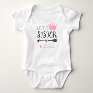 Personalisierte kleine Schwester Baby Strampler