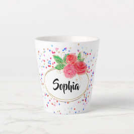 Personalisierte kleine Tasse, Glitzer Girl individ Milchtasse
