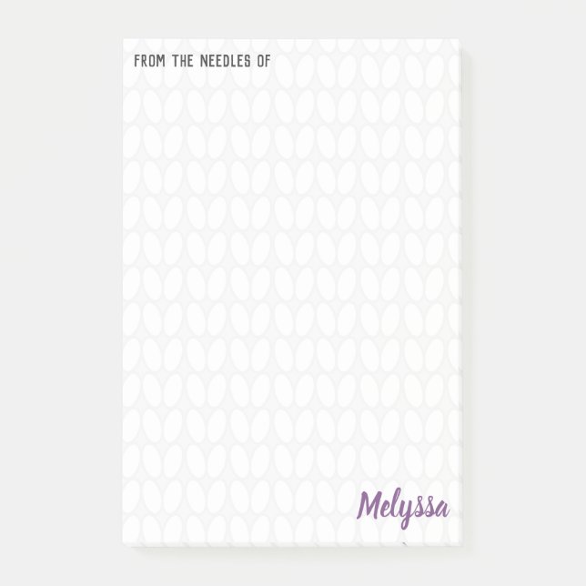 Personalisierte Knitterstich Postit-Hinweise Post-it Klebezettel (Vorderseite)