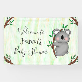 Personalisierte Koala Bear Babydusche Banner