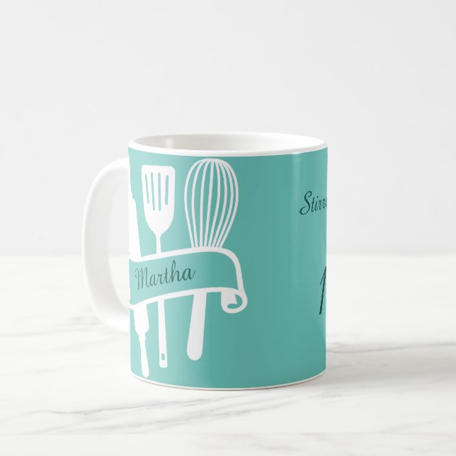 Personalisierte Kochkunst Kaffeetasse (Vorderseite Links)