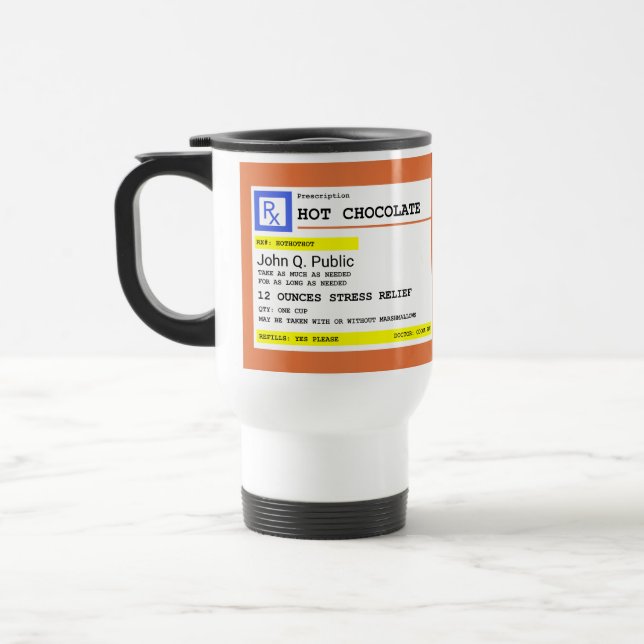 Personalisierte Kochschokolade Reisebecher (Links)