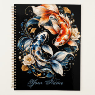 Personalisierte Koi & Lotus - Japanische Kunst Planer