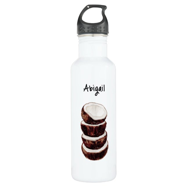 Personalisierte Kokosnüsse Wasser Flasche Edelstahlflasche (Vorderseite)