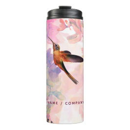 Personalisierte Kolibriwatercolor-Flaschen-Flasche Thermosbecher