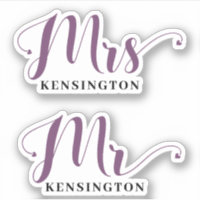 Personalisierte Kollegin Newlywed Typography