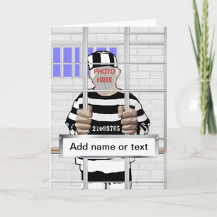 Personalisierte komische Gesichtserkennung Convict Karte