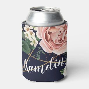 Personalisierte Koozie kann geometrisches Navy Bla Dosenkühler
