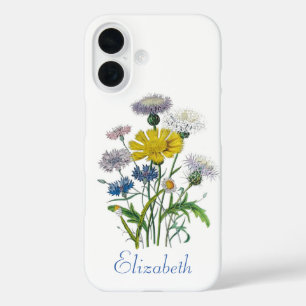 Personalisierte Kornblumen iPhone 16 Hülle