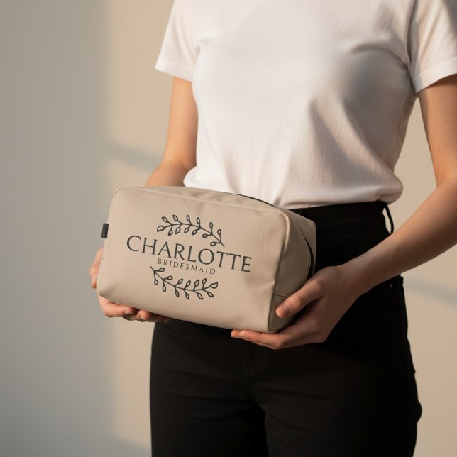 Personalisierte Kosmetiktasche für den Junggeselli Waschbeutel (Personalized Bridesmaid Toiletry Bag | Custom Name Makeup Bag for Bridal Shower Gift & Maid of Honor)