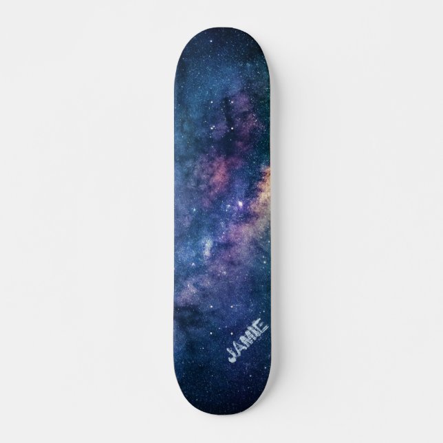 Personalisierte kosmische Galaxie Skateboard (Vorne)