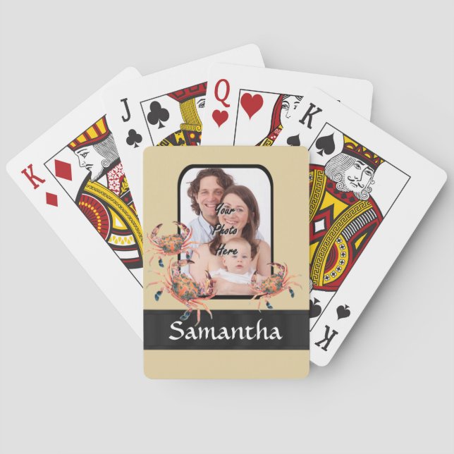 Personalisierte Krabbe Spielkarten (Rückseite)